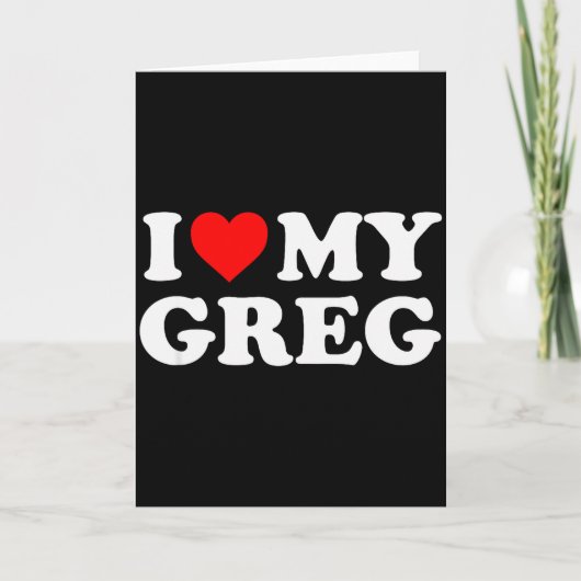 Carte J'aime mon Greg (Devant)