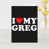 Carte J'aime mon Greg (Fleur jaune)