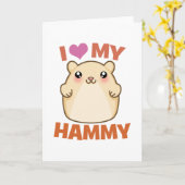 Carte J'Aime Mon Hammy (Fleur jaune)