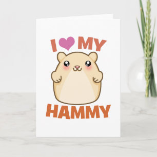 Carte J'Aime Mon Hammy