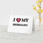 Carte J'aime mon herboriste (Fleur jaune)