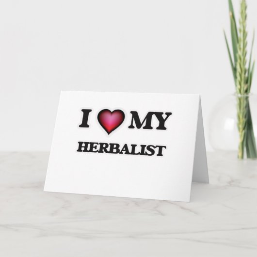 Carte J'aime mon herboriste (Devant)