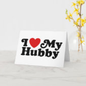 Carte J'Aime Mon Hubby (Fleur jaune)