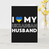 Carte J'aime mon Husnd ukrainien (Fleur jaune)
