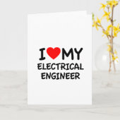 Carte J'aime mon ingénieur électrique (Fleur jaune)