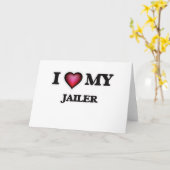 Carte J'aime mon Jailer (Fleur jaune)