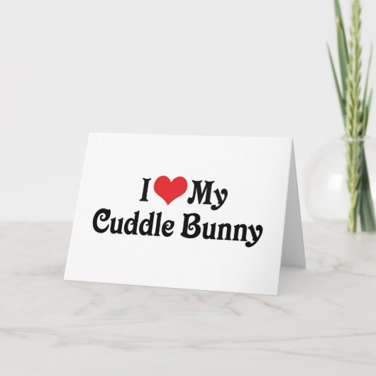 Carte J'Aime Mon Lapin De Cuddle (Devant)