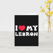 Carte J'aime mon Lebron, j'aime mon Lebron Love  (Fleur jaune)