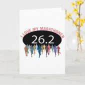 Carte J'aime mon marathonien (Fleur jaune)