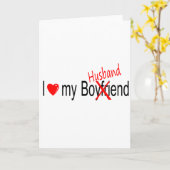 Carte J'aime mon mari (Fleur jaune)