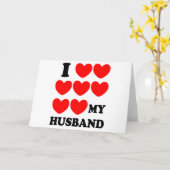 Carte J'Aime Mon Mari (Fleur jaune)