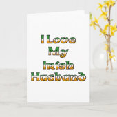 Carte J'Aime Mon Mari Irlandais (Fleur jaune)