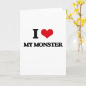 Carte J'aime mon monstre (Fleur jaune)