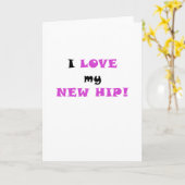 Carte J'aime mon nouveau hip (Fleur jaune)