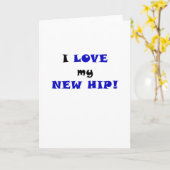 Carte J'aime mon nouveau hip (Fleur jaune)