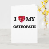 Carte J'aime mon ostéopathe (Fleur jaune)