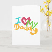 Carte J'aime mon papa (Fleur jaune)