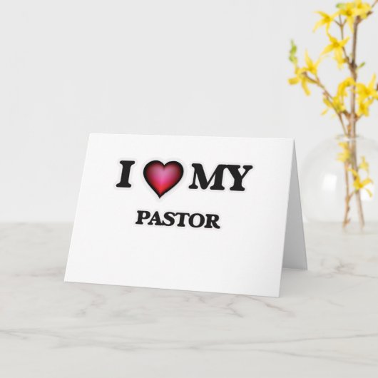 Carte J'aime mon Pasteur (Fleur jaune)