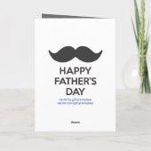 Carte J'aime mon père (Dos)