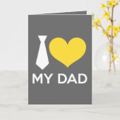 Carte J'aime mon père (Fleur jaune)