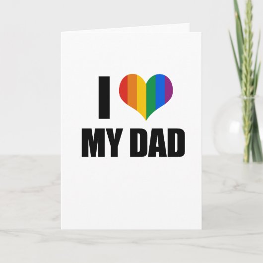 Carte J'aime mon père gay (Devant)
