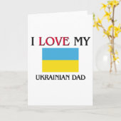 Carte J'aime mon père ukrainien (Fleur jaune)