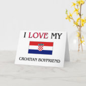 Carte J'aime mon petit ami croate (Fleur jaune)