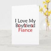 Carte J'Aime Mon Petit-Ami Fiance (Fleur jaune)