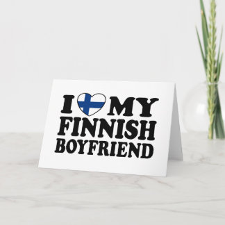 Carte J'aime mon petit ami finlandais