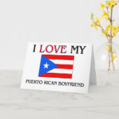 Carte J'aime mon petit ami portoricain (Fleur jaune)