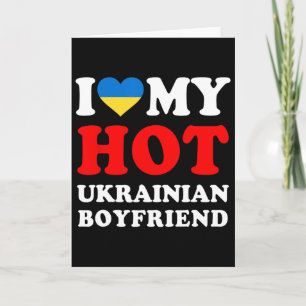 Carte J'aime mon petit ami ukrainien chaud drôle petite 