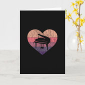 Carte J'aime mon piano à queue (Fleur jaune)