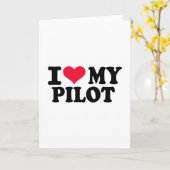 Carte J'aime mon pilote (Fleur jaune)