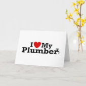 Carte J'Aime Mon Plumber (Fleur jaune)