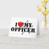 Carte J'Aime Mon Policier (Fleur jaune)
