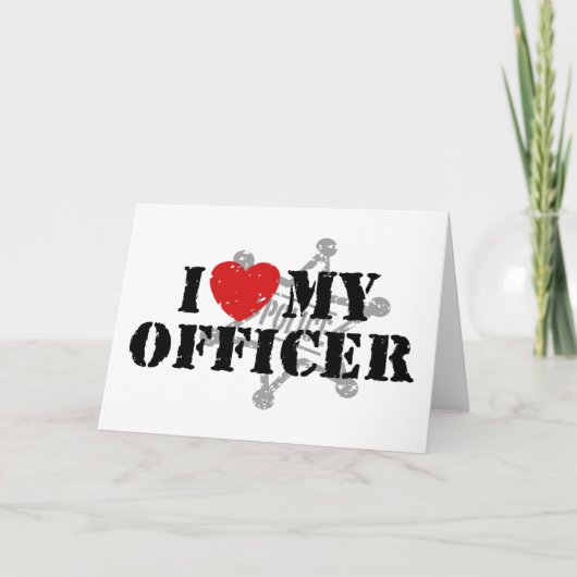 Carte J'Aime Mon Policier (Devant)