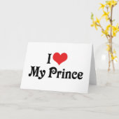 Carte J'aime mon prince (Fleur jaune)