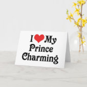 Carte J'aime mon prince charme (Fleur jaune)