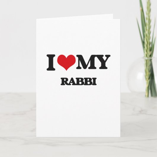 Carte J'aime mon Rabbin (Devant)