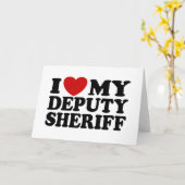 Carte J'Aime Mon Sheriff Adjoint (Fleur jaune)