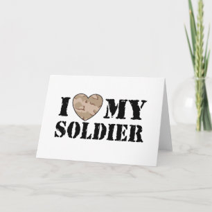 Carte J'aime mon soldat