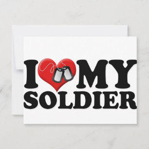 Carte J'aime mon soldat