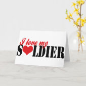 Carte J'aime mon soldat (Fleur jaune)