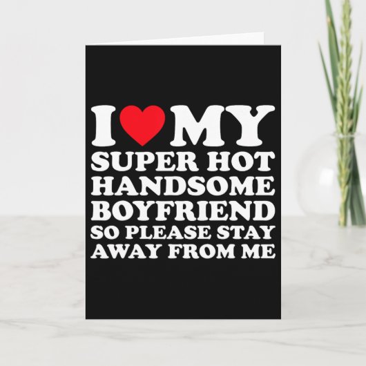 Carte J'aime Mon Super Beau Gars Tellement S (Devant)