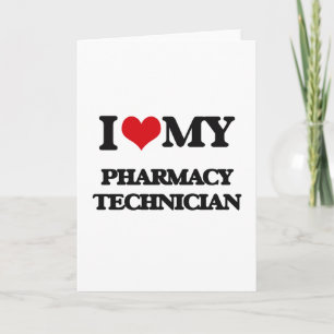 Carte J'aime mon technicien en pharmacie