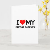 Carte J'aime mon travailleur social (Fleur jaune)