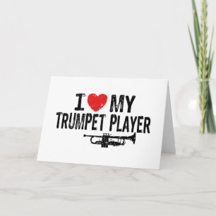 Carte J'aime mon trompettiste