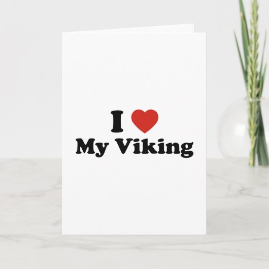Carte J'Aime Mon Viking (Devant)