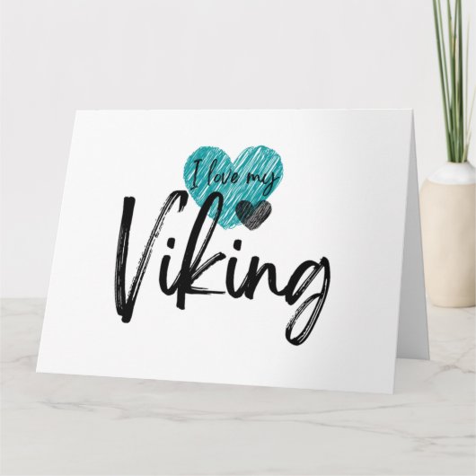 Carte J'aime mon Viking (Devant)