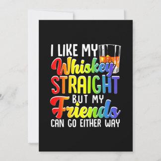 Carte J'Aime Mon Whiskey Stright Lesbian Gay Gift Lgbt